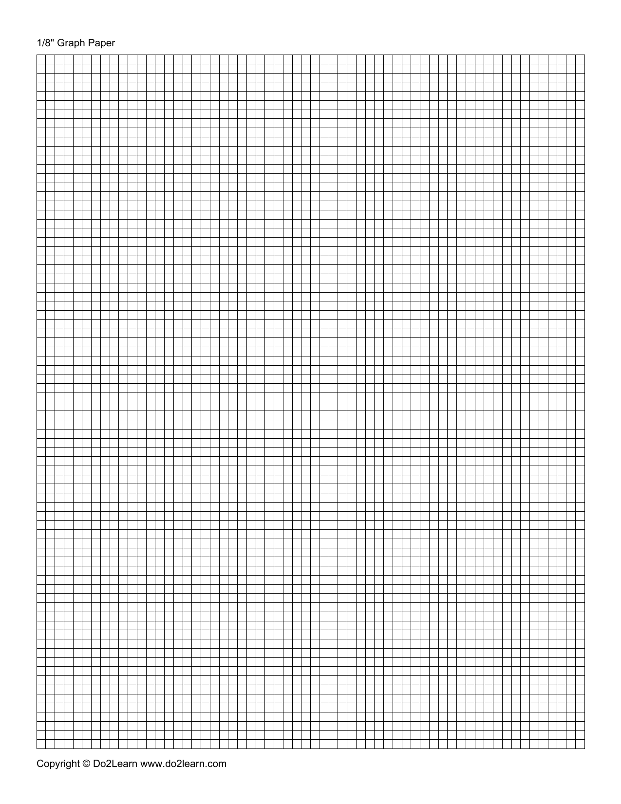 1 8 Graph Paper Printable Template