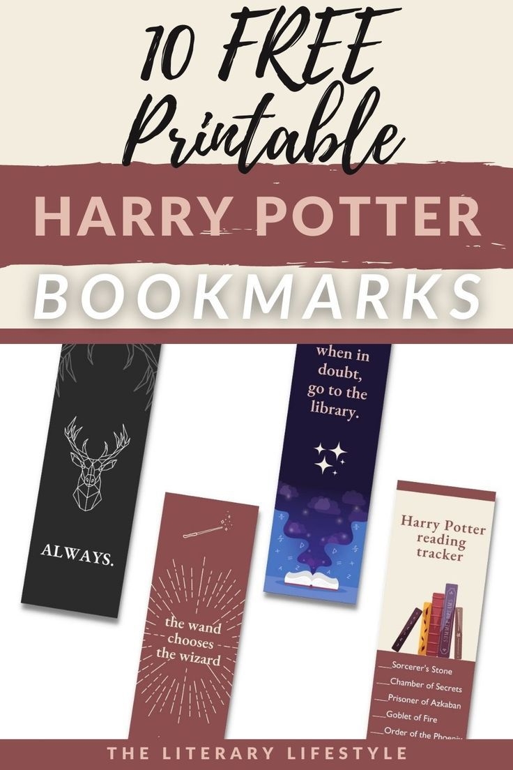 harry potter bookmark printables harry potter bookmark printables
