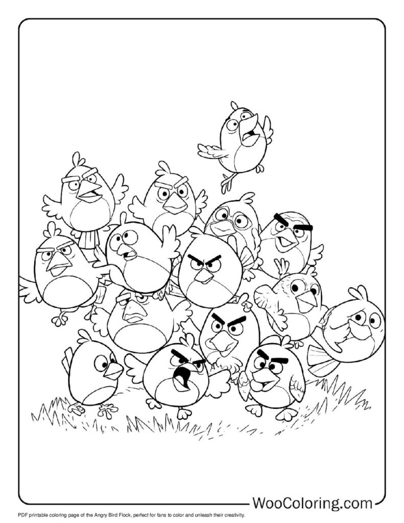 100 Angry Birds Coloring Pages Free PDF To Print Woo Coloring