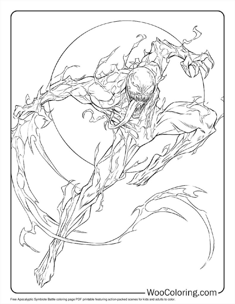 100 Carnage Coloring Pages Free PDF To Print Woo Coloring