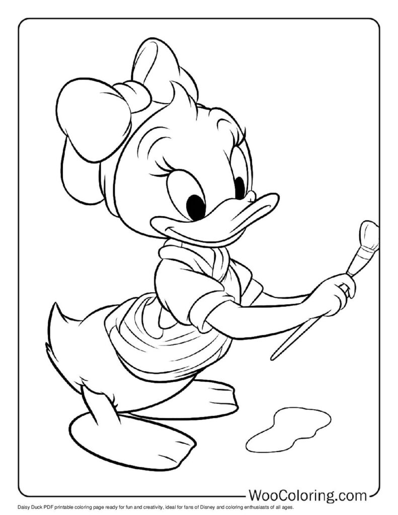 100 Daisy Duck Coloring Pages Free PDF To Print Woo Coloring
