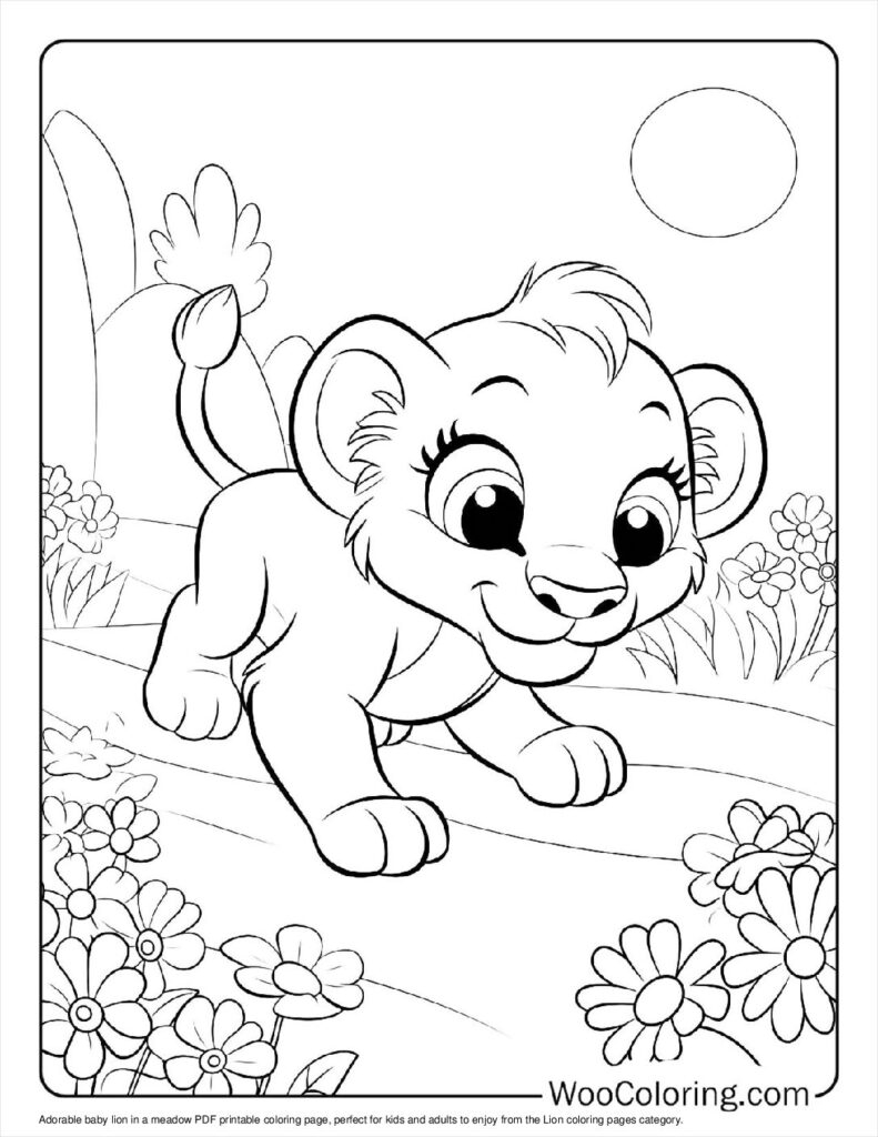 free lion coloring pages