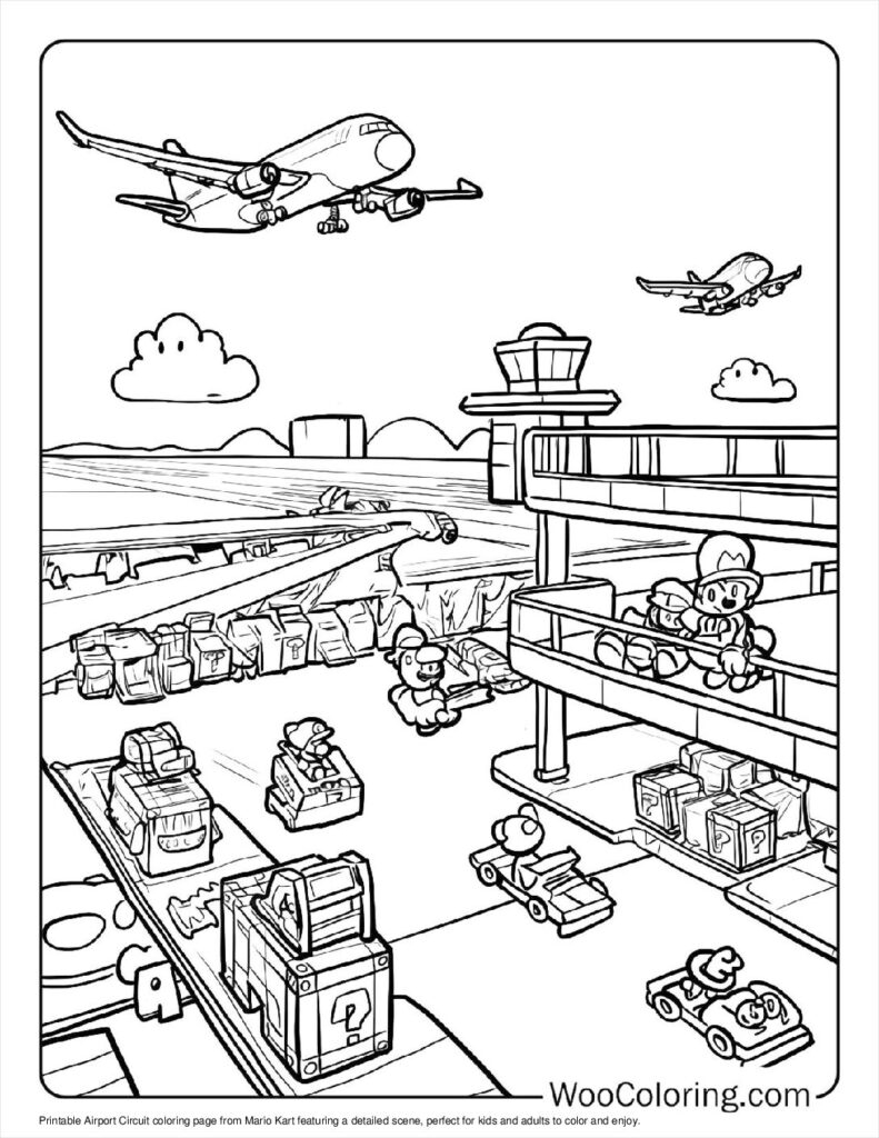 mario kart coloring pages