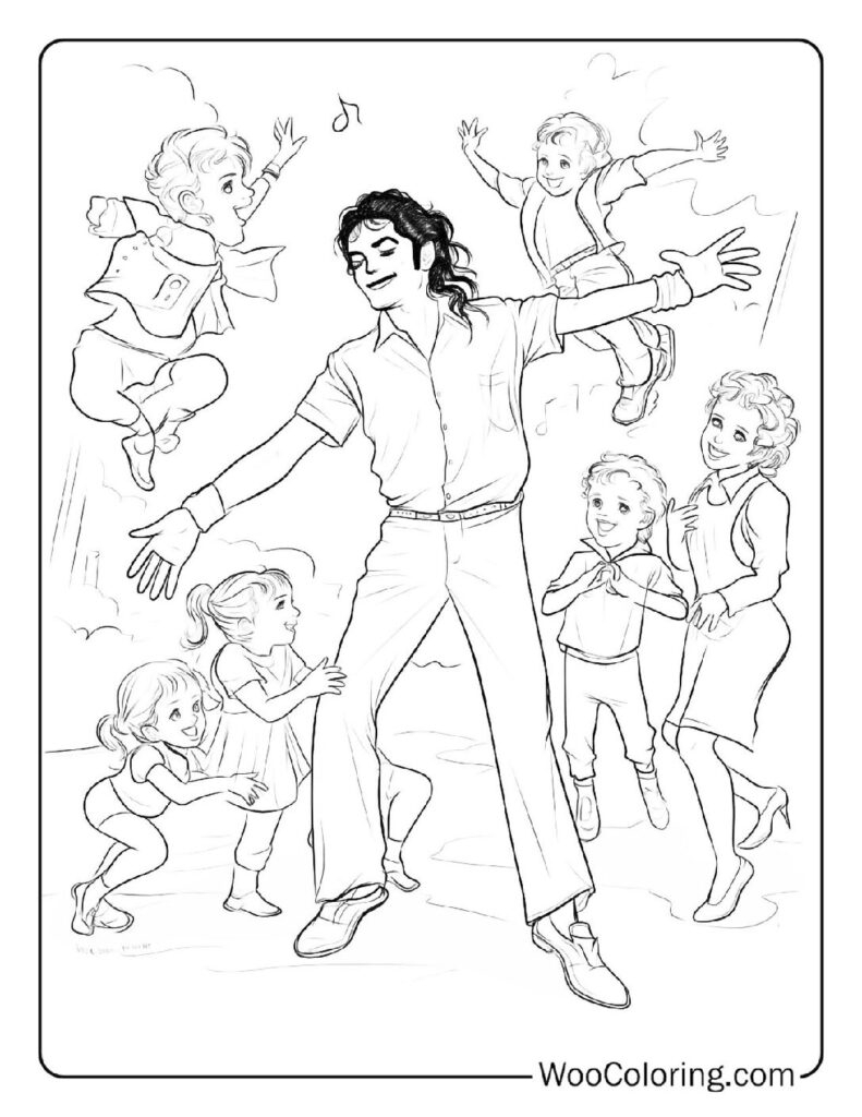 coloring pages michael jackson