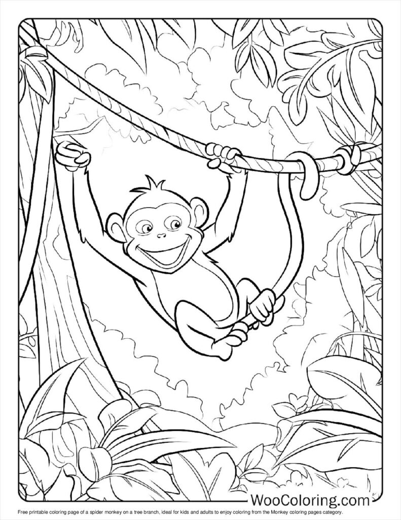 100 Monkey Coloring Pages Free PDF To Print Woo Coloring 100 Monkey Coloring Pages Free PDF To Print Woo Coloring
