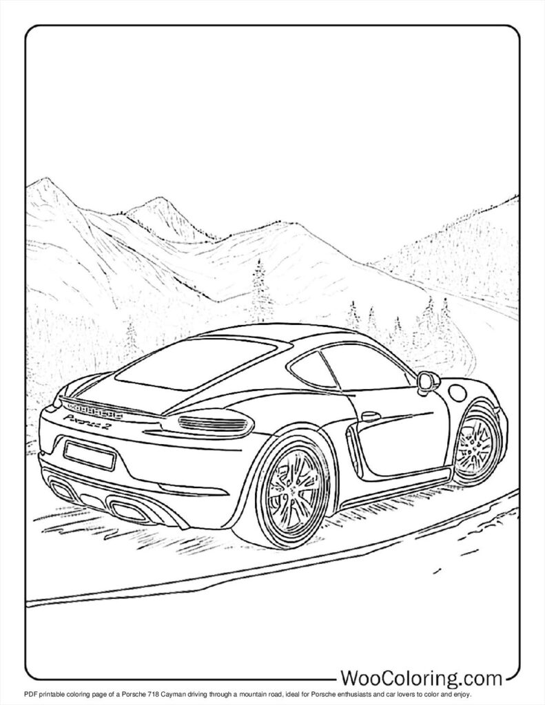 100 Porsche Coloring Pages Free PDF To Print Woo Coloring