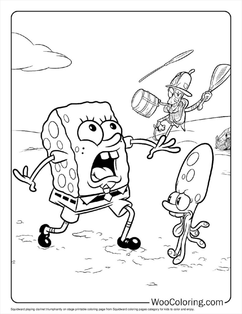 100 Squidward Coloring Pages Free PDF To Print Woo Coloring