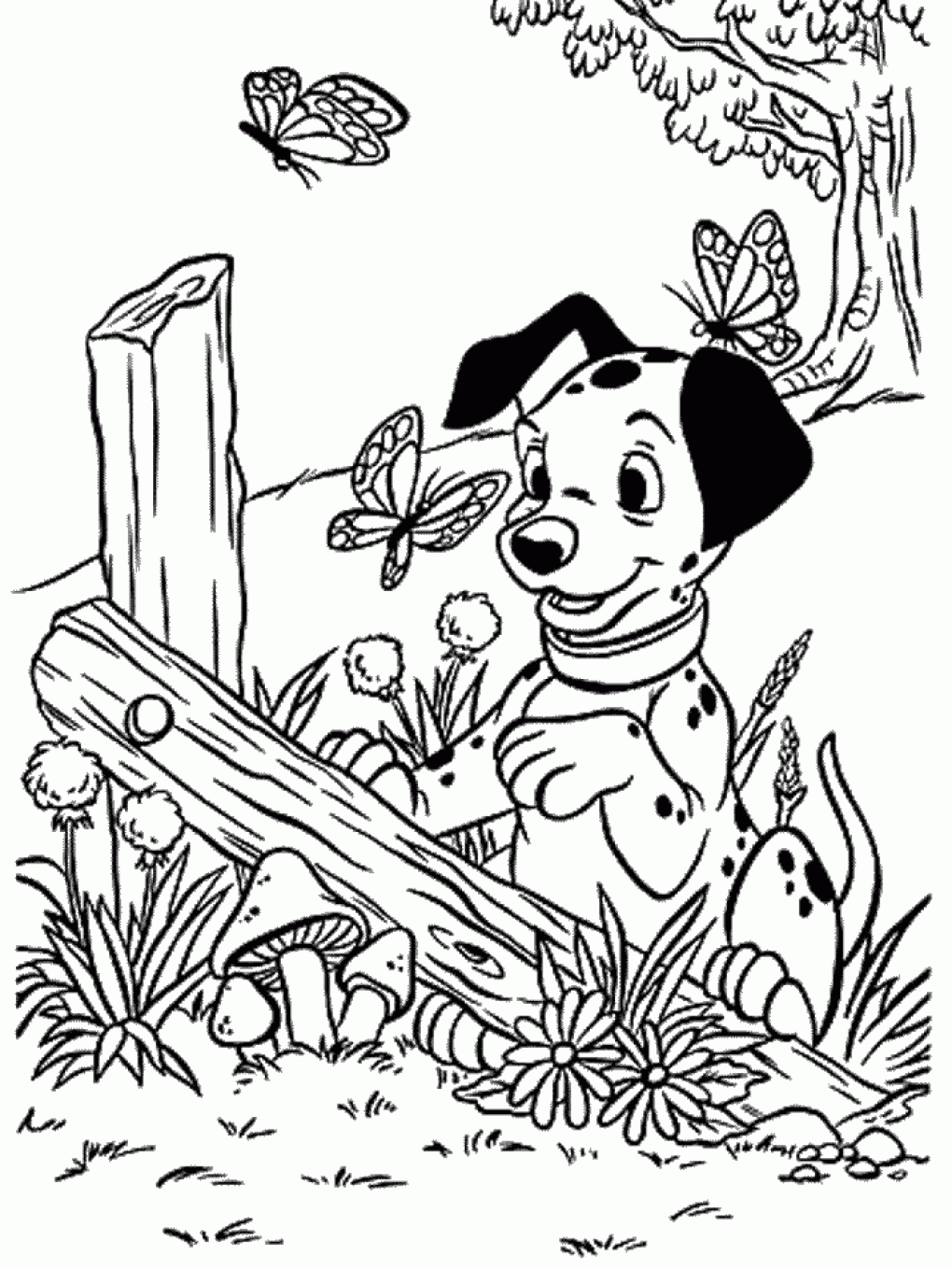 101 Dalmatians Coloring Page For Kids 101 Dalmatians Coloring Pages