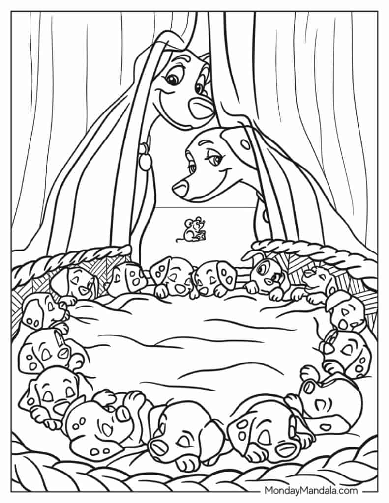 coloring pages of 101 dalmatians