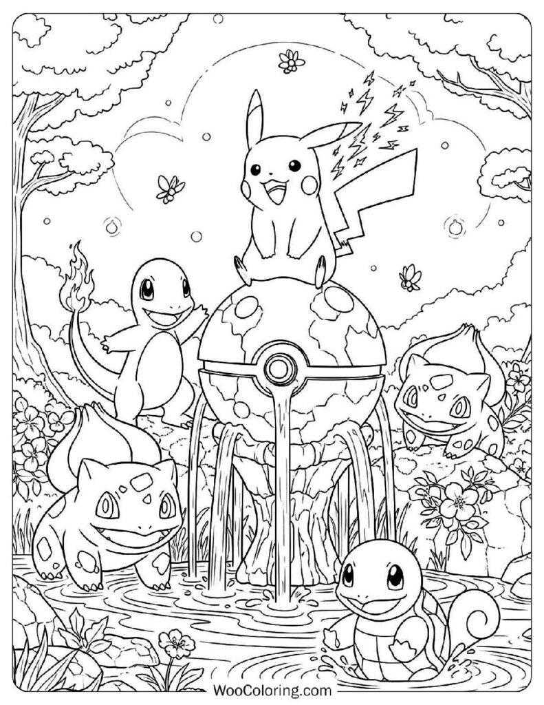 110 Pokemon Coloring Pages Free PDF To Print Woo Coloring