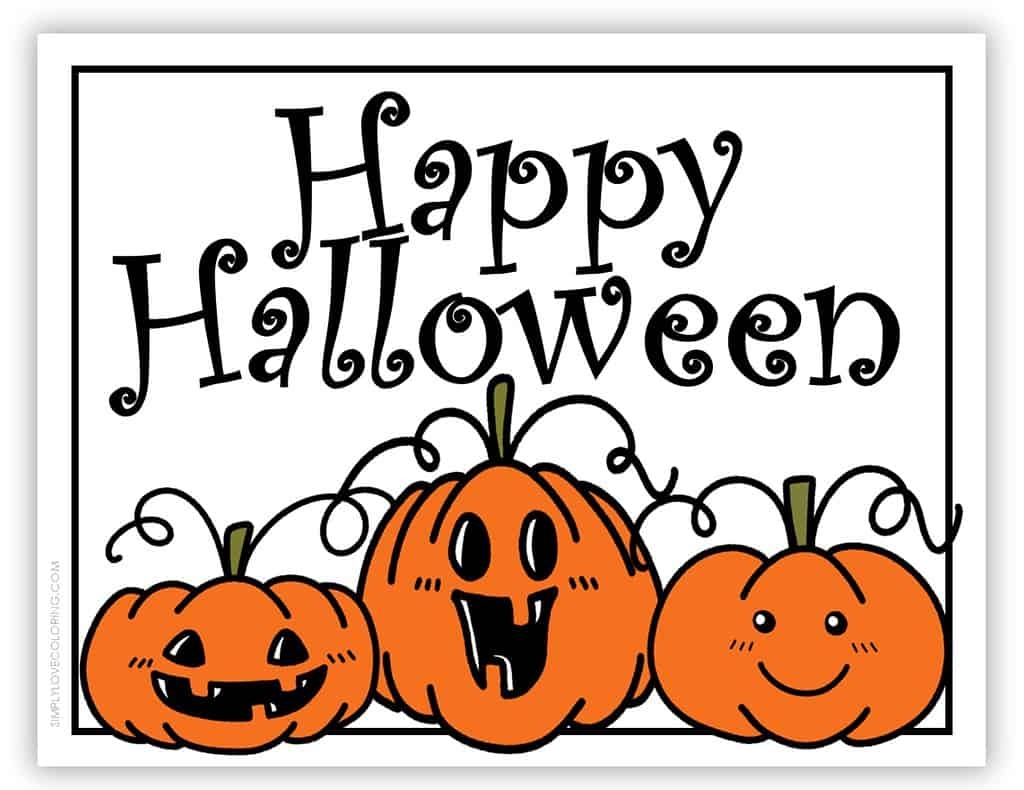12 Happy Halloween Sign Printables Free PDF Downloads Simply Love Coloring
