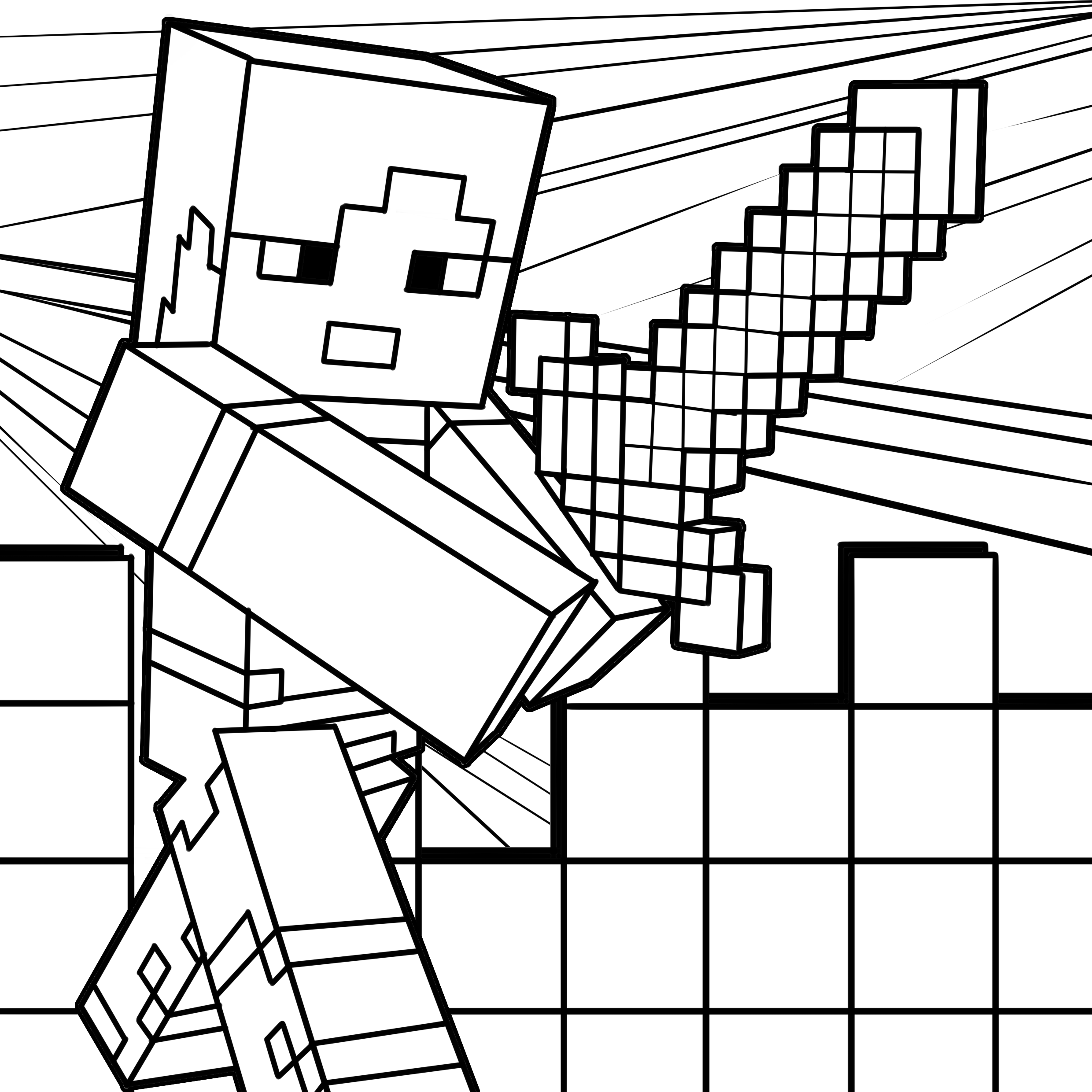 best minecraft coloring pages