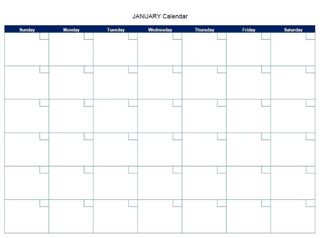 12 Month Blank Digital Printable Calendar PDF Etsy 12 Month Blank Digital Printable Calendar PDF Etsy