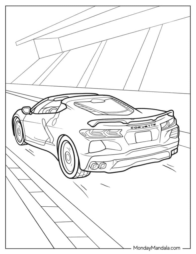 14 Corvette Coloring Pages Free PDF Printables 