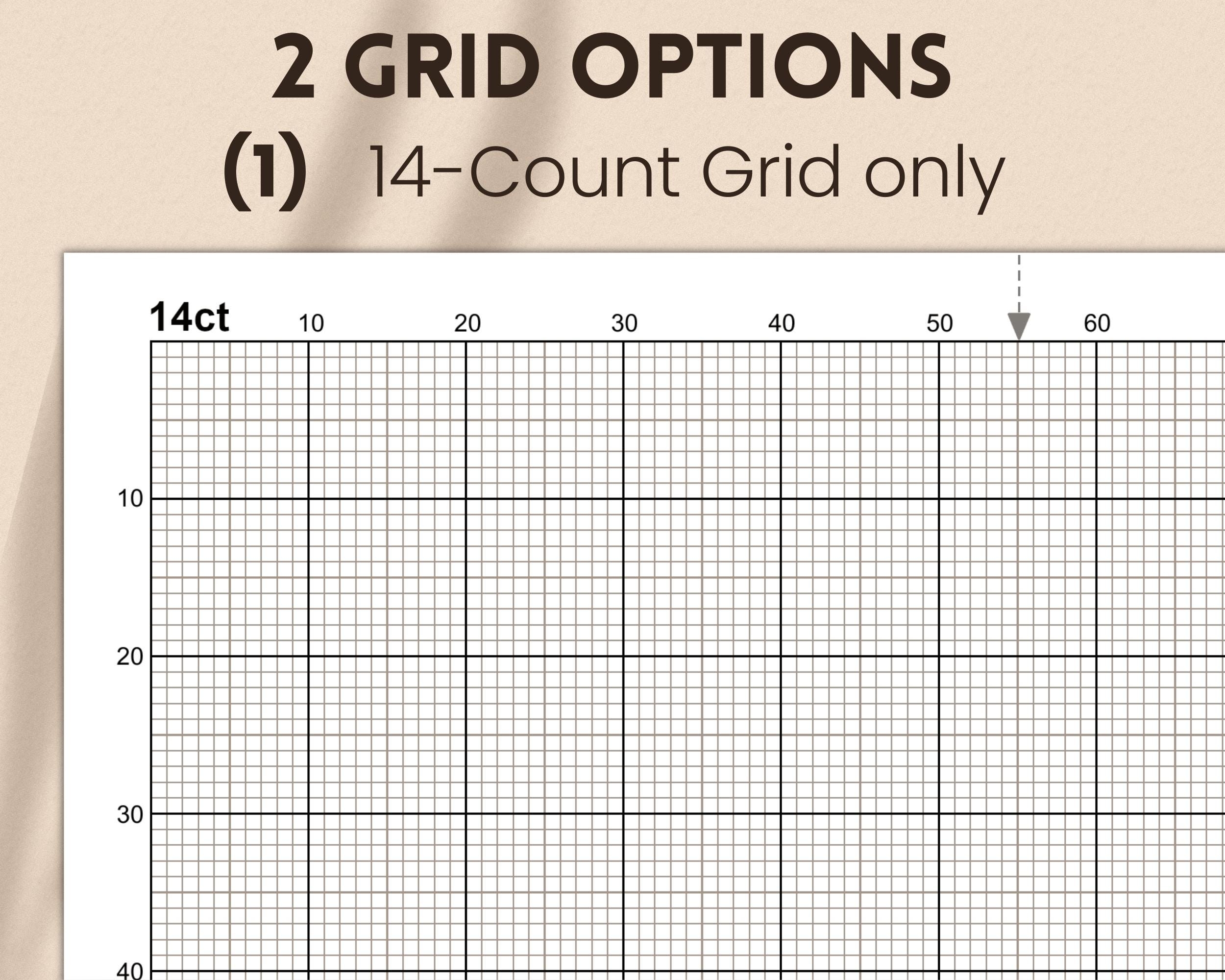 14 count Graph Paper With Inch Grid PDF JPG PNG Etsy 14 count Graph Paper With Inch Grid PDF JPG PNG Etsy