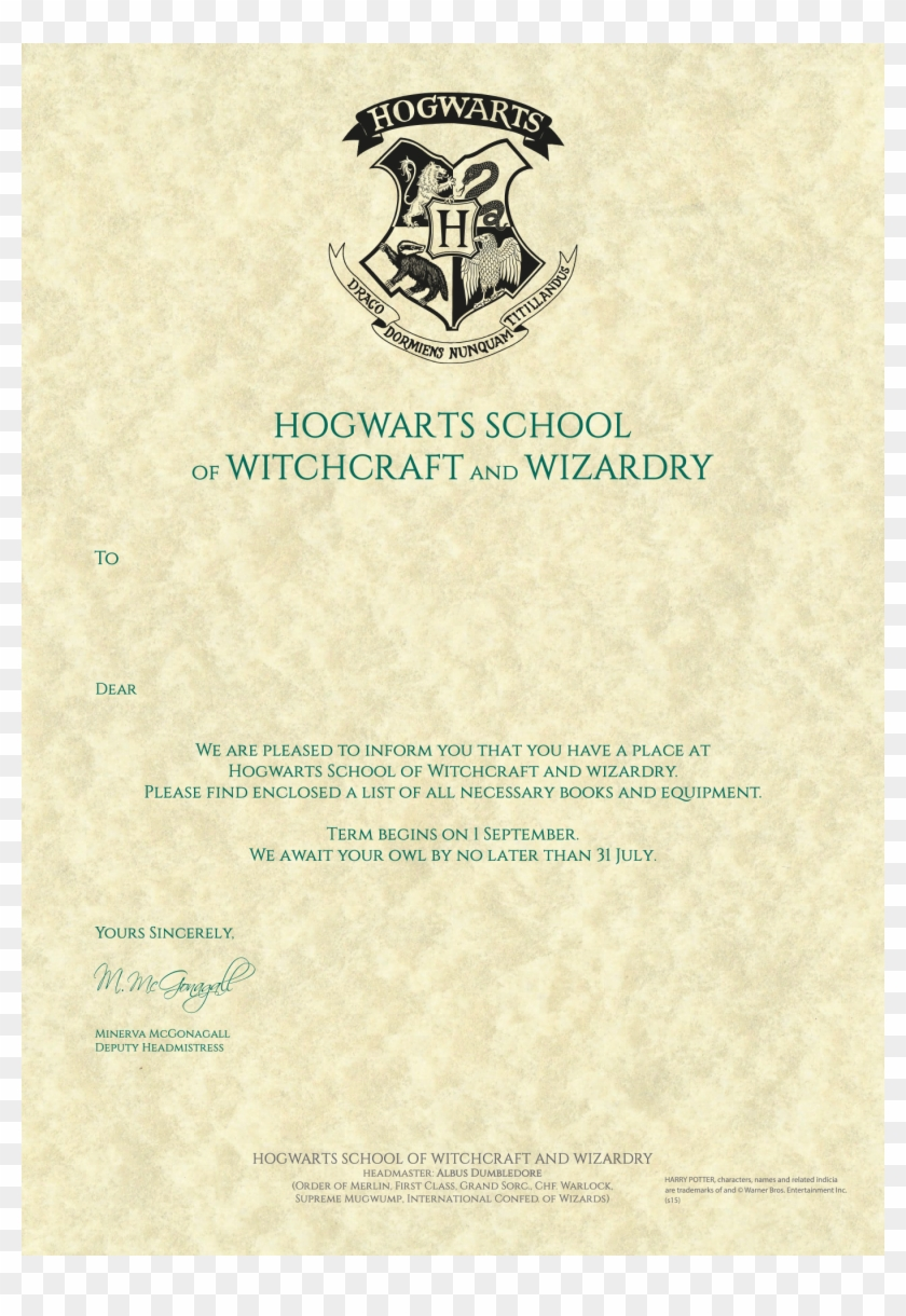1400 X 1968 7 Personalised Hogwarts Acceptance Letter Template HD Png Download 1400x1968 67843 PngFind