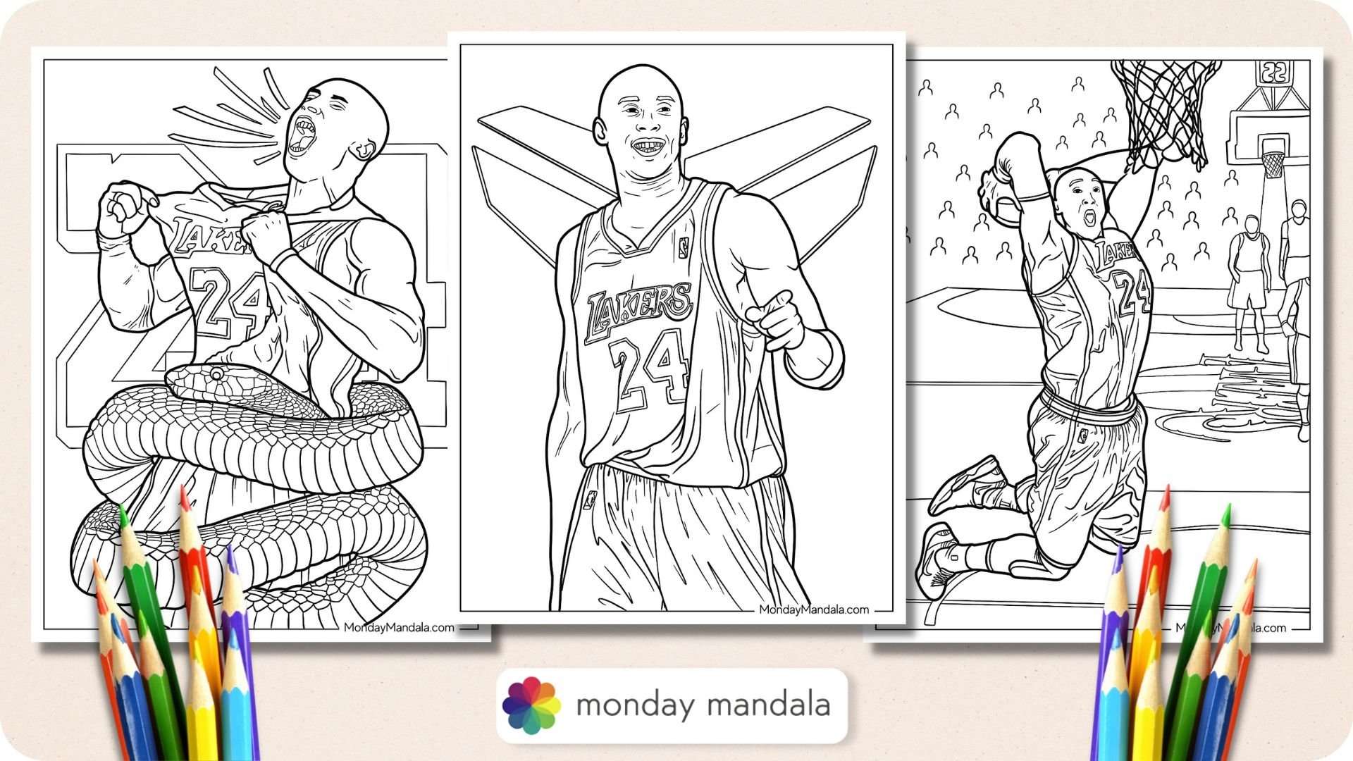 15 Kobe Bryant Coloring Pages Free PDF Printables 