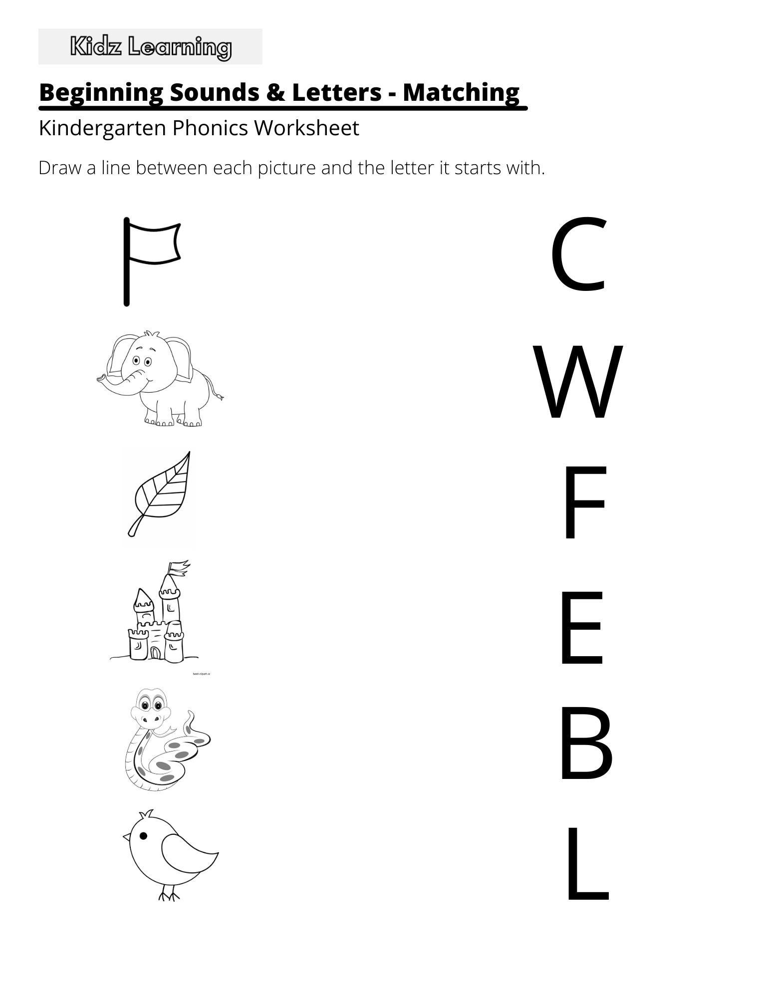 phonics worksheets for nursery