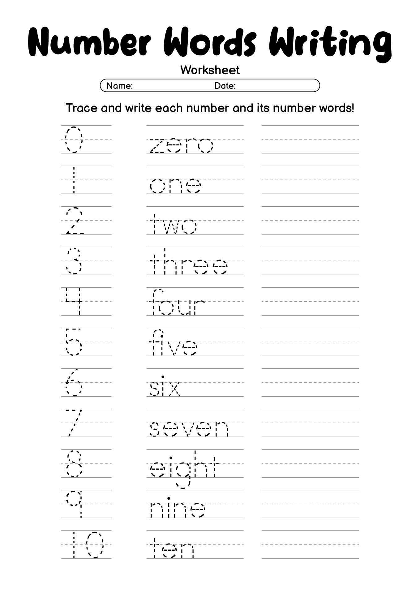 written number words written number words