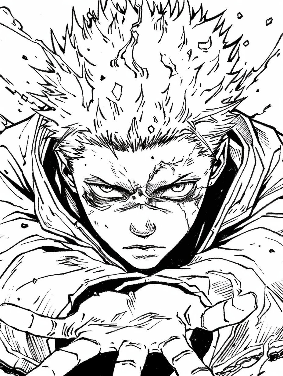 150 Printable JUJUTSU KAISEN Coloring Pages Digital Download Etsy Norway
