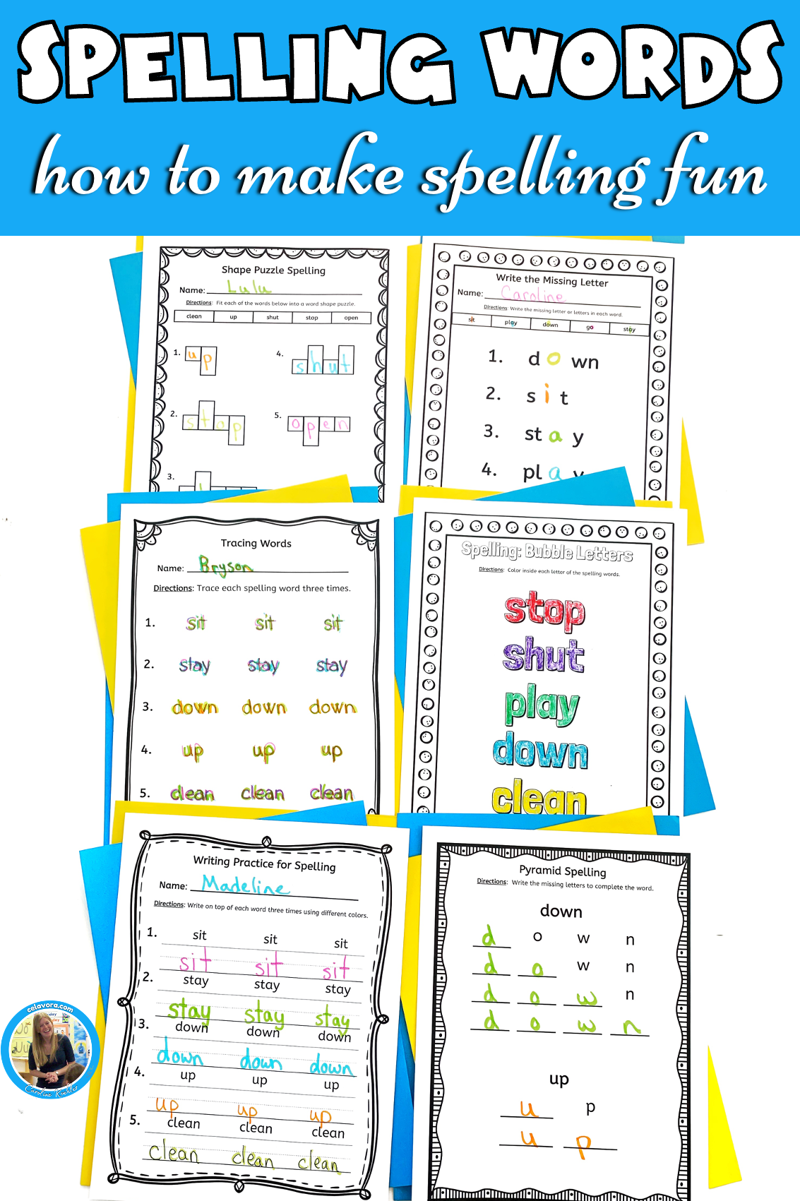 16 Spelling Exercise Ideas Worksheets Caroline Koehler At Celavora Education