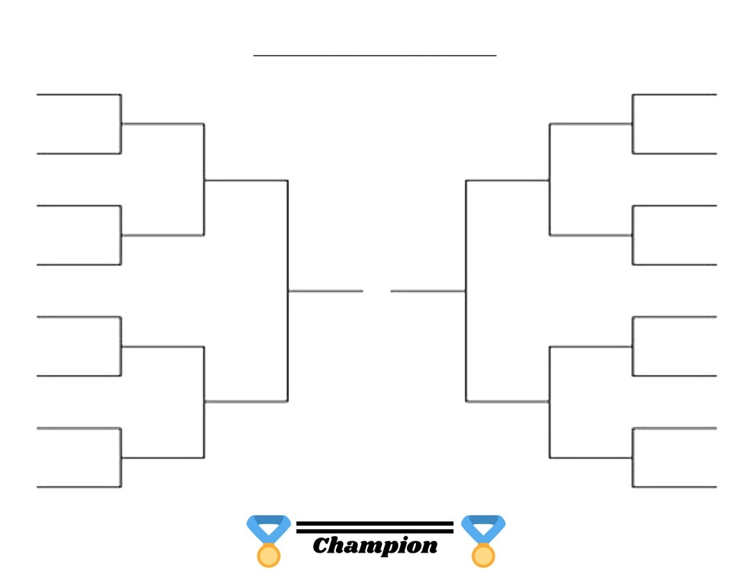 16 Team Tournament Bracket Printable Sports Pools PDF Etsy
