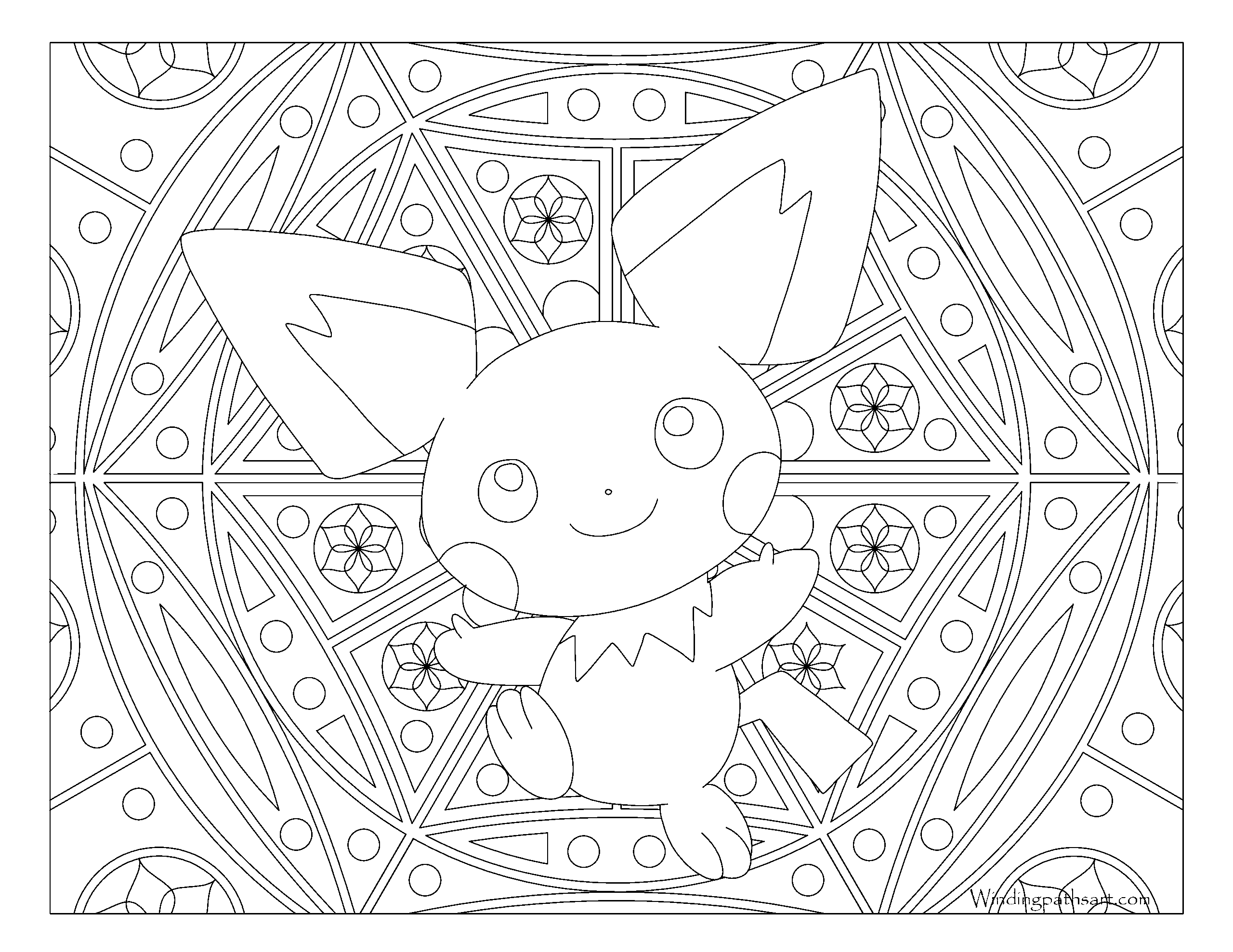 172 Pichu Pokemon Coloring Page Windingpathsart 172 Pichu Pokemon Coloring Page Windingpathsart