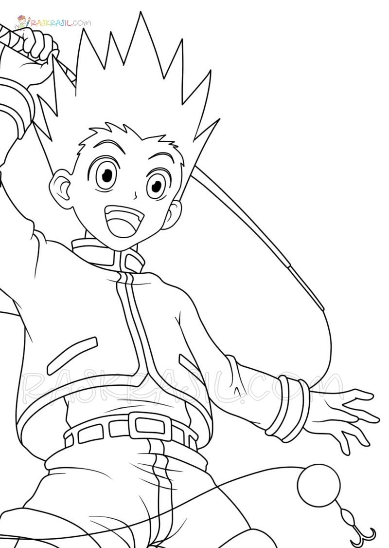 hunter x hunter coloring pages