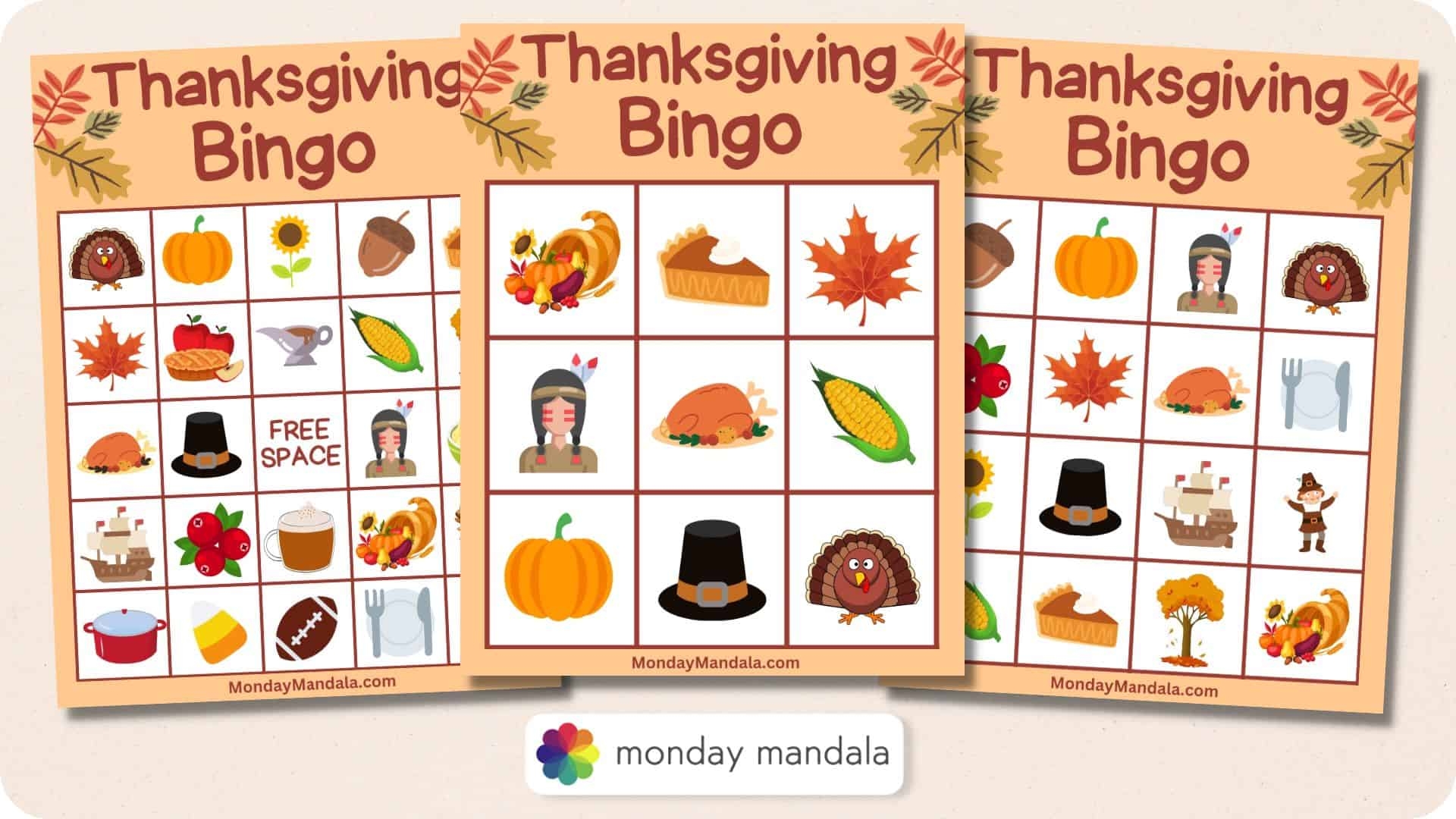 180 Thanksgiving Bingo Cards Free PDF Printables 180 Thanksgiving Bingo Cards Free PDF Printables
