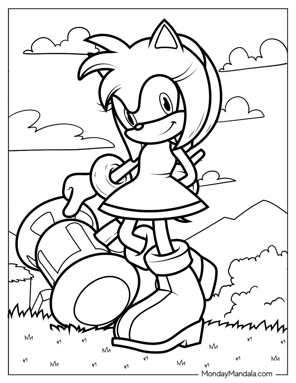 20 Amy Rose Coloring Pages Free PDF Printables