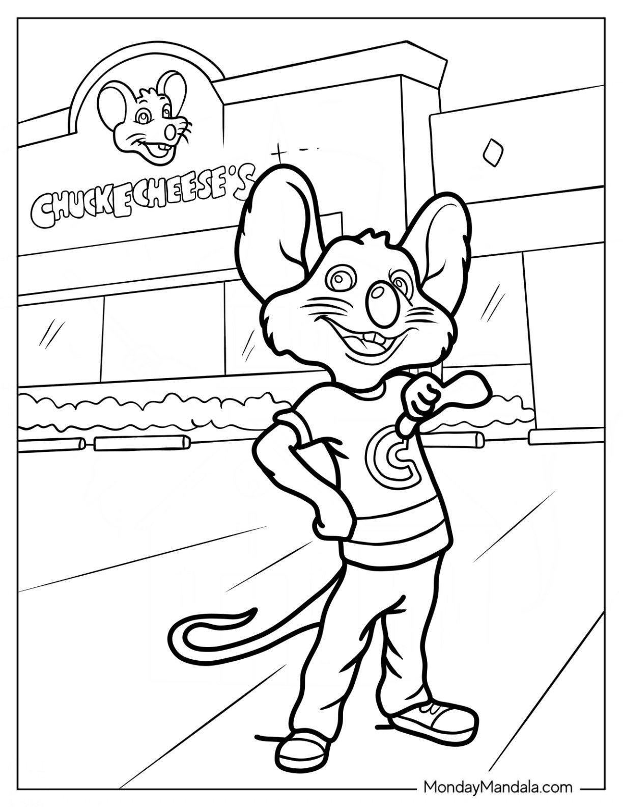 20 Chuck E Cheese Coloring Pages Free PDF Printables 