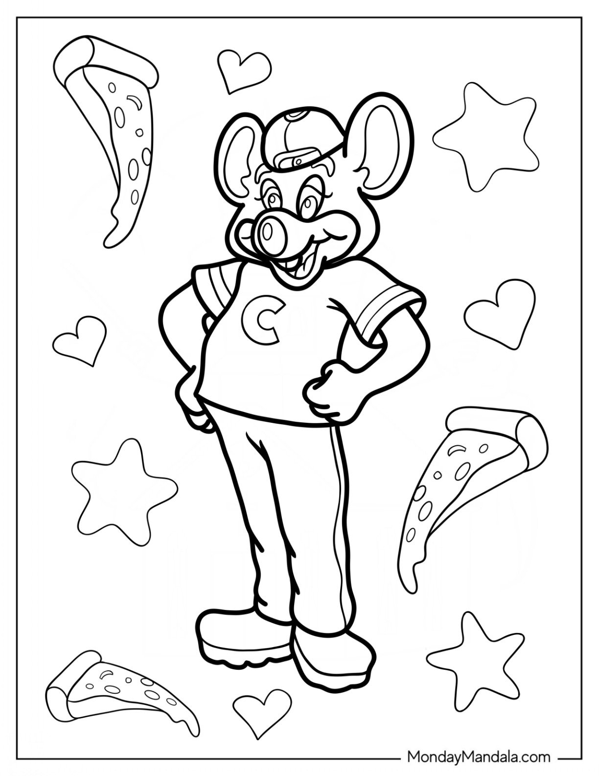 20 Chuck E Cheese Coloring Pages Free PDF Printables 