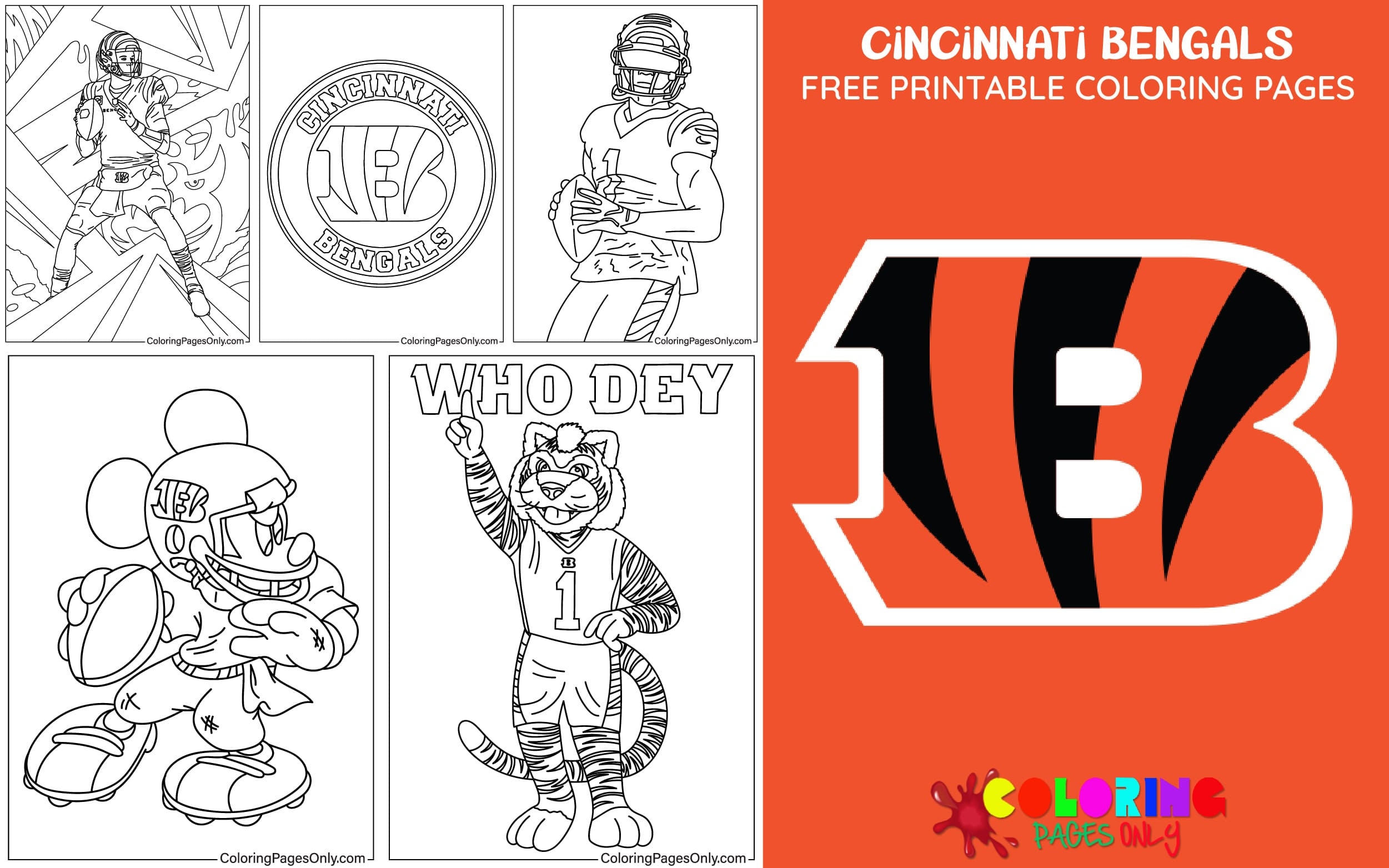 cincinnati bengals coloring pages
