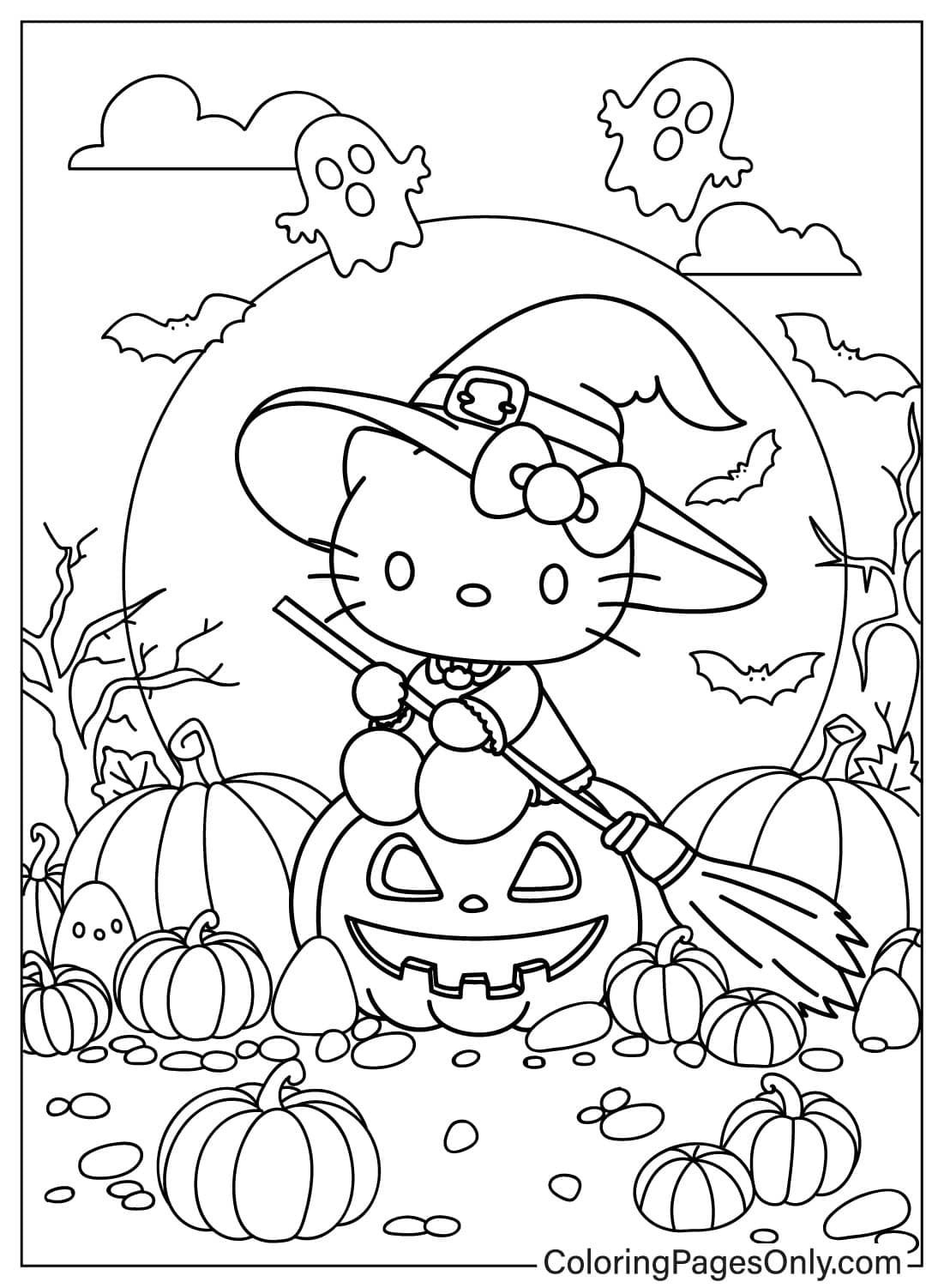 free printable hello kitty colouring pages