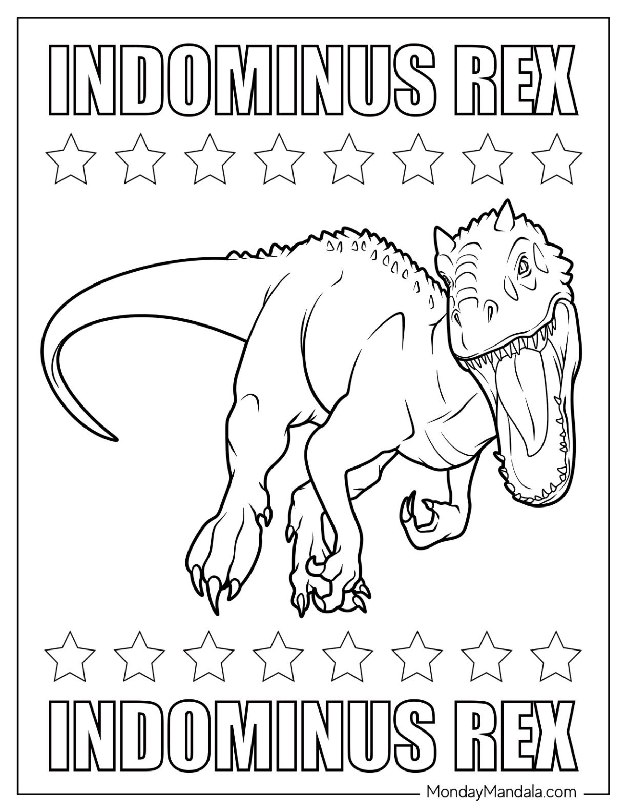 20 Indominus Rex Coloring Pages Free PDF Printables 
