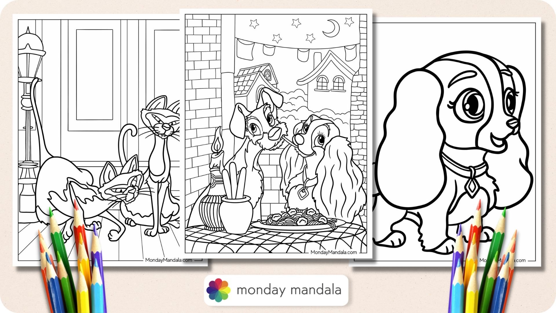 20 Lady And The Tramp Coloring Pages Free Printables 