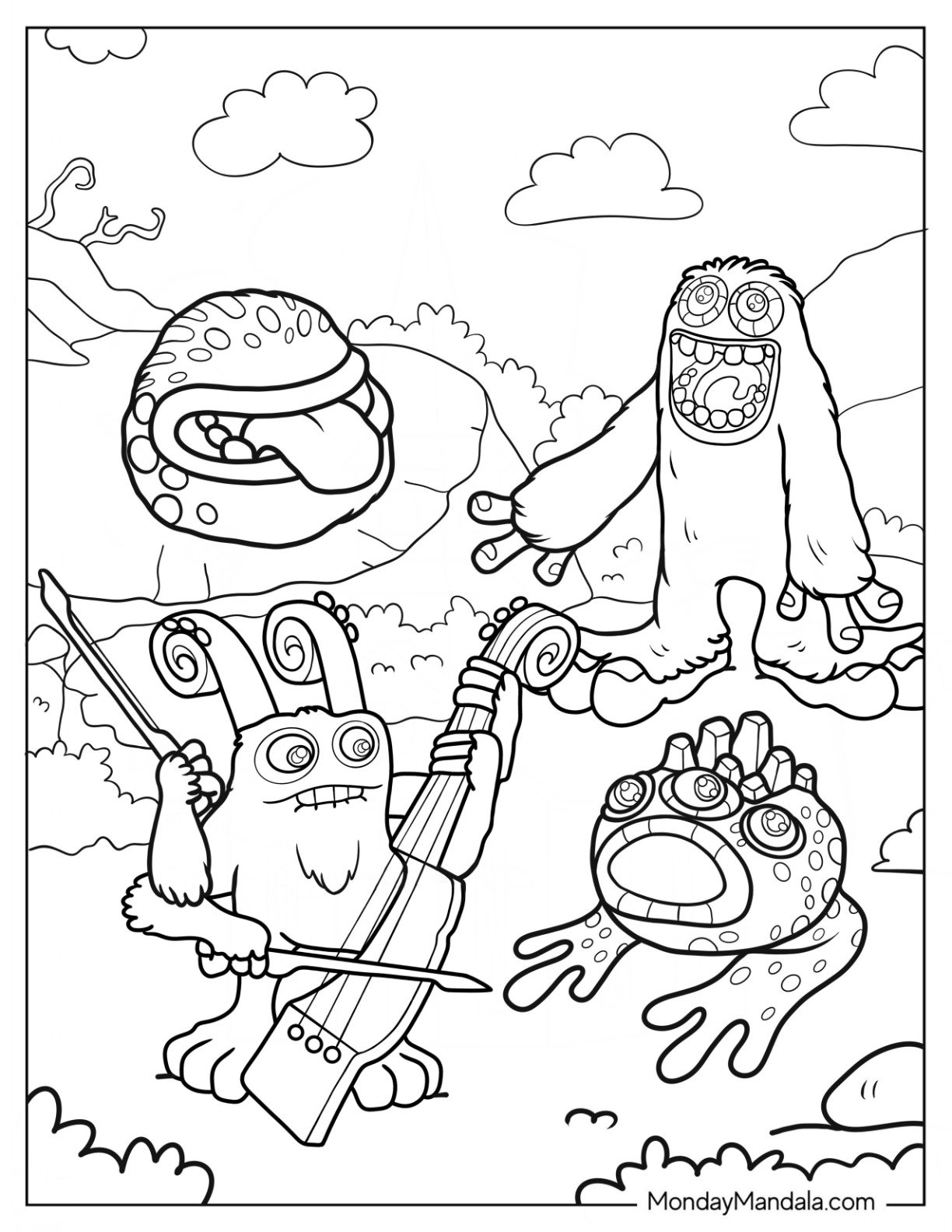 my singing monsters coloring pages