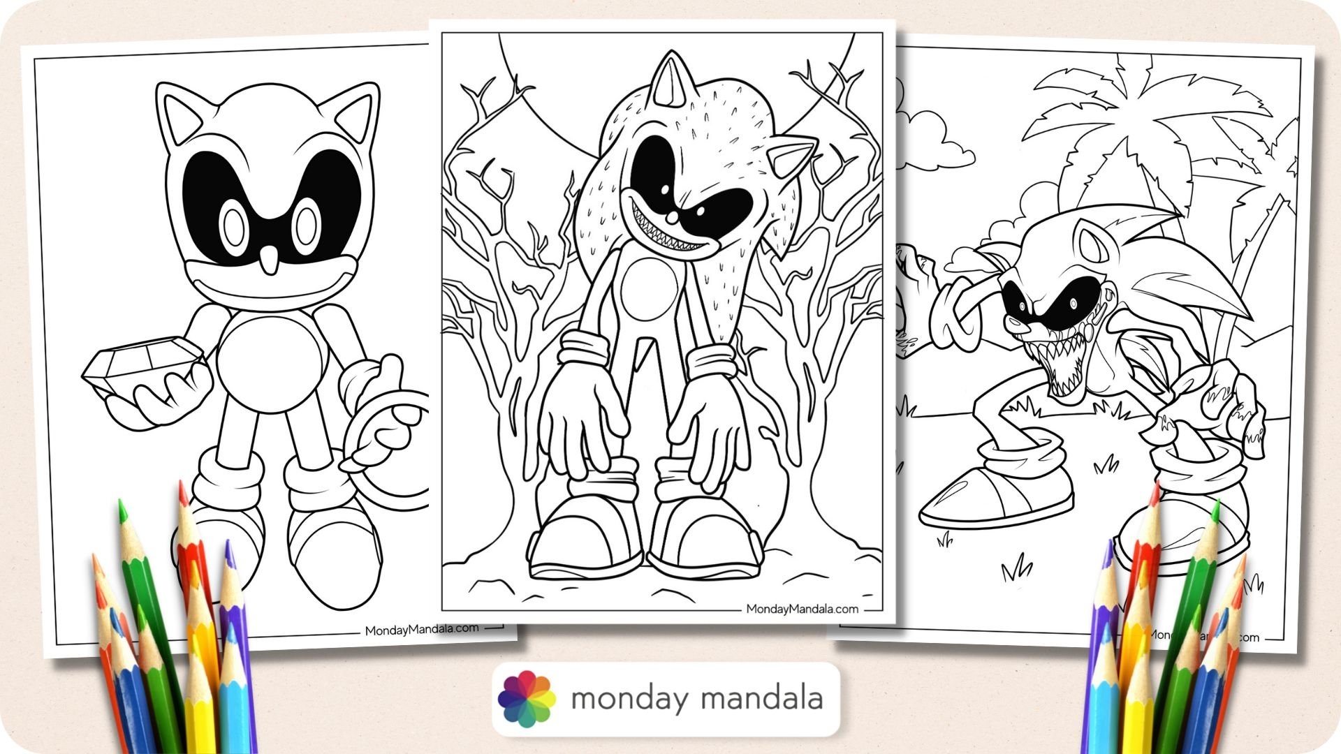 20 Sonic Exe Coloring Pages Free PDF Printables 