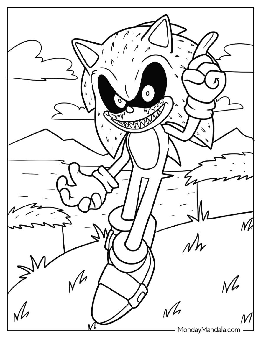 coloring pages of sonic characters