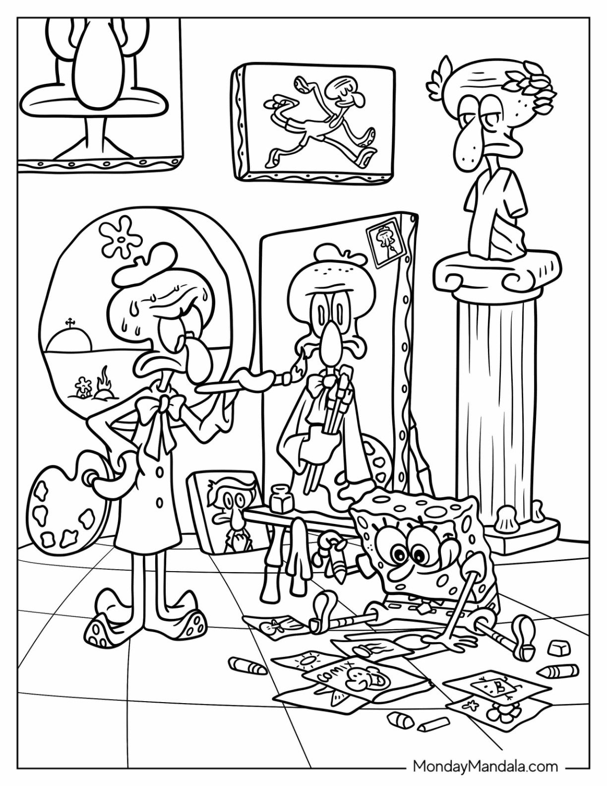 20 Squidward Coloring Pages Free PDF Printables 
