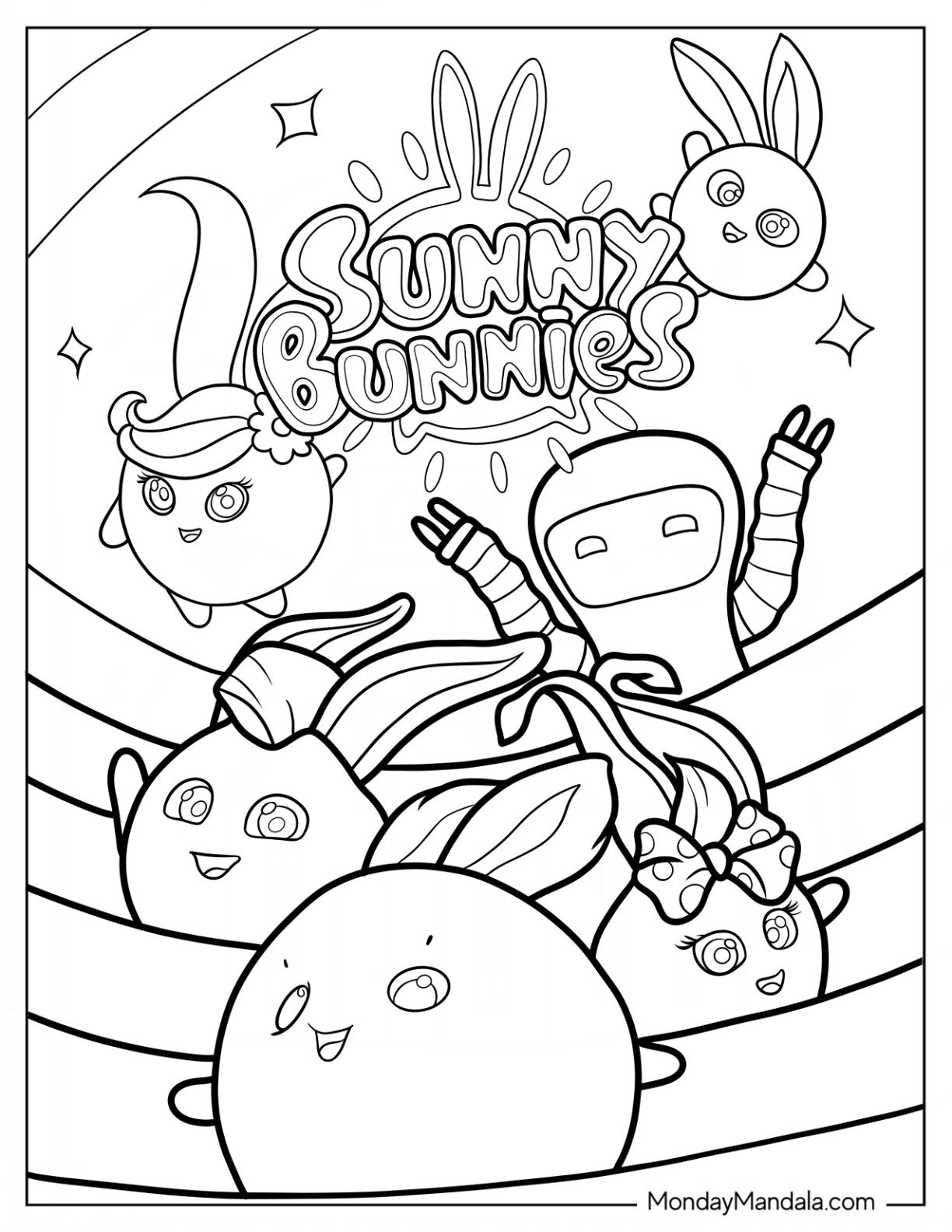 20 Sunny Bunnies Coloring Pages Free PDF Printables 
