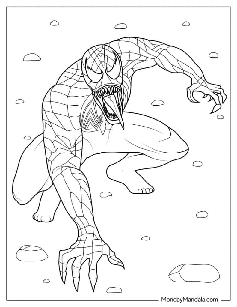 20 Venom Coloring Pages Free PDF Printables 