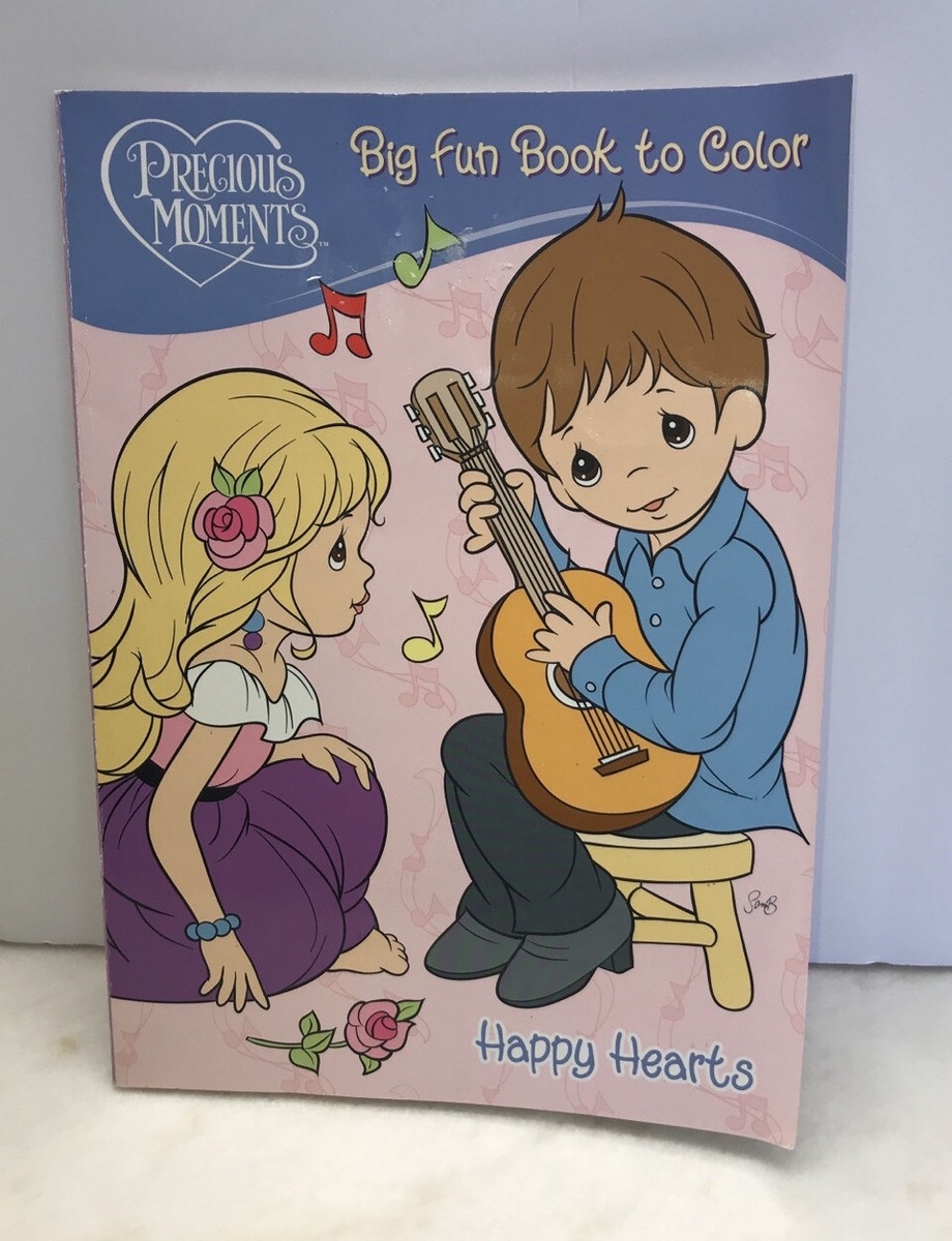 2009 Precious Moments Inc Big Fun Book To Color HAPPY HEARTS Made In USA 9781403792617 EBay