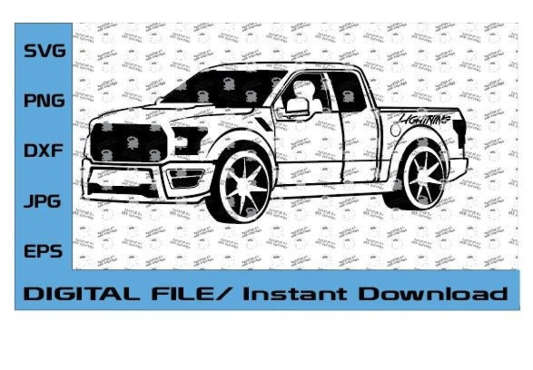 2019 F 150 Ford Lightning Ford Lightning Truck Ford F150 Blown Supercharged Ford Truck SVG digital File Svg Eps Png Jpg Dxf Etsy