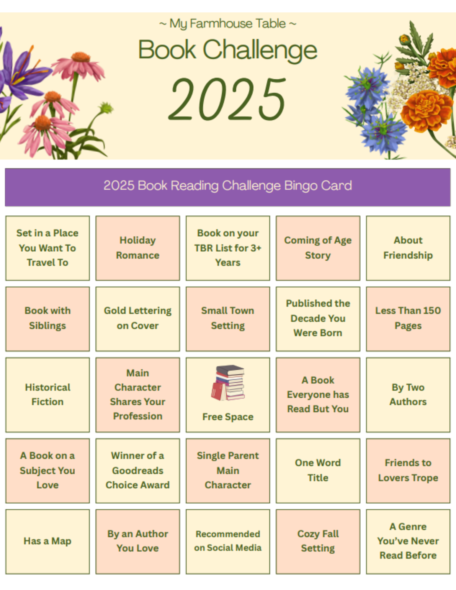 2025 Book Reading Challenge My Farmhouse Table 2025 Book Reading Challenge My Farmhouse Table