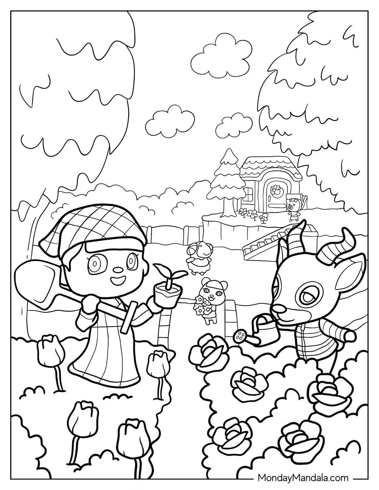 22 Animal Crossing Coloring Pages Free PDF Printables 