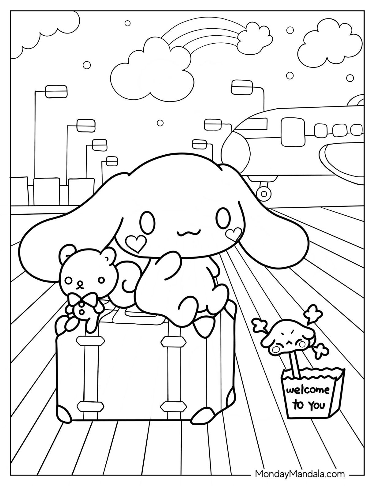 cinnamoroll coloring pages printable