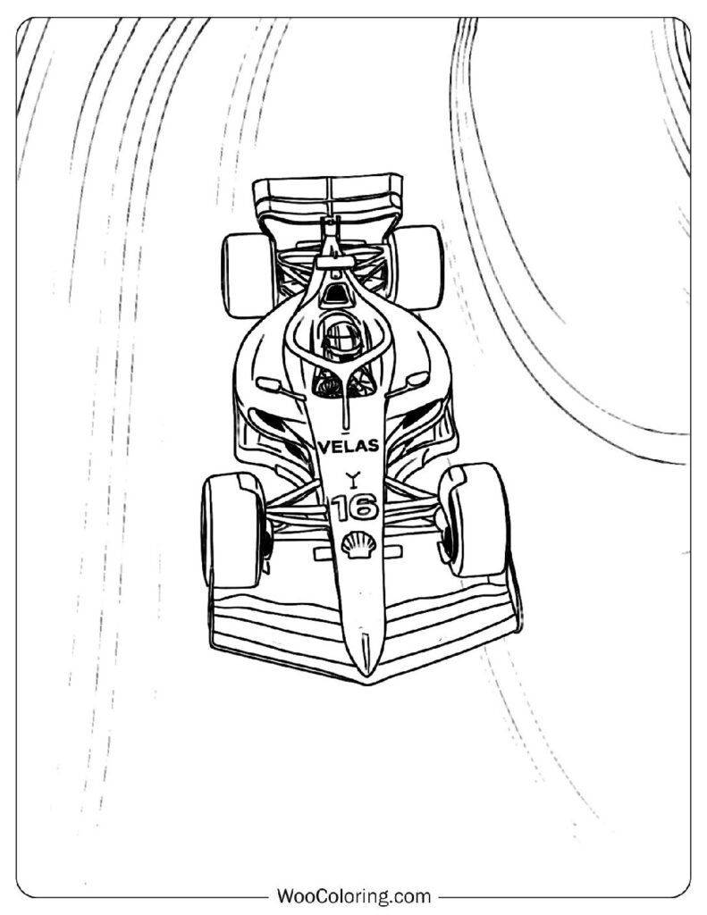 racing car coloring sheet