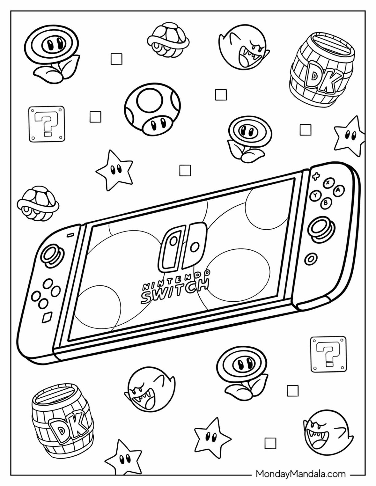 22 Nintendo Coloring Pages Free PDF Printables 