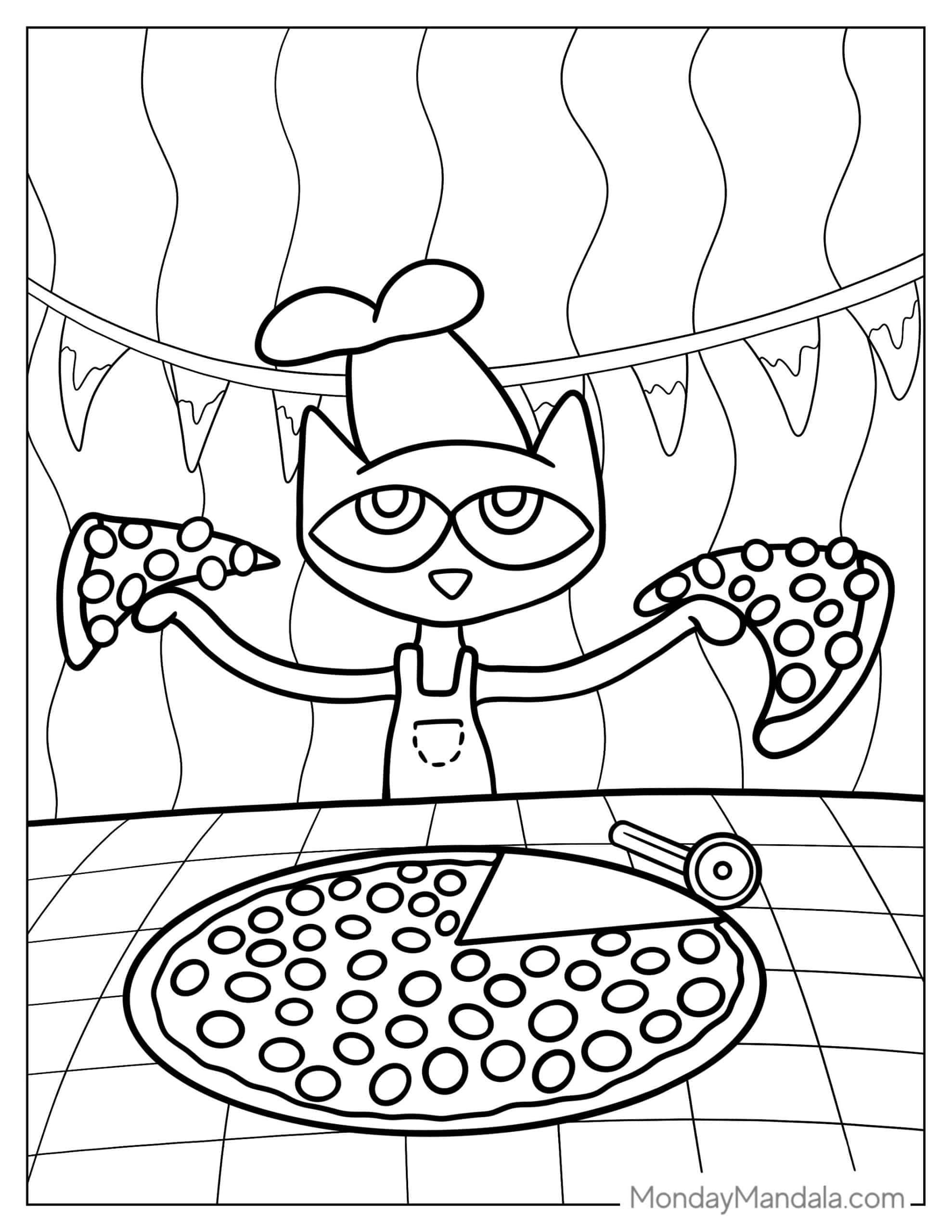 pete the cat coloring sheet